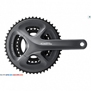 Система Shimano Claris R2030 170 мм интегрированный вал, 50/39/30T, EFCR2030CX090X