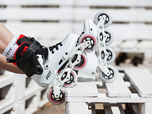 Роликовые коньки Powerslide Next 90 мм 908369 black/white