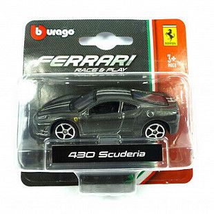 Коллекционная машина Bburago 1:64 Ferrari 430 Scuderia (18-56000) dark grey