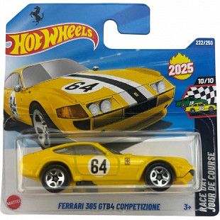 Машинка Hot Wheels Базовой коллекции Ferrari 365 GTB4 Competizione 222/250 (5785 JBC19) mainline 2025