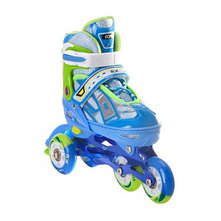 Раздвижные роликовые коньки RGX Yuppie Blue (светящиеся колеса)