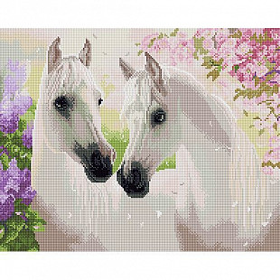 Алмазная мозаика Picasso Белые красавцы PD4050084