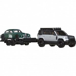 Машинка Hot Wheels Premium 2 шт. Jaguar MK1 + Land Rover Defender 110 (FLF56 JBM29)