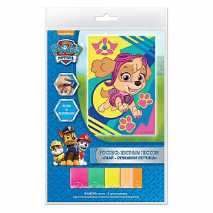 Роспись цветным песком Paw Patrol Скай - отважная летчица 36712