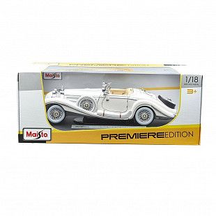 Масштабная модель автомобиля Maisto 1:18 Мерседес Бенц 500 К (36055) white
