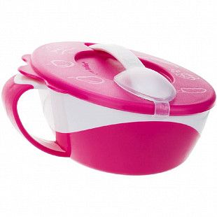 Миска Canpol babies с ложкой 9м+ 350 мл (31/406_pin) pink