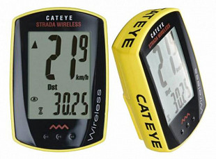 Велокомпьютер Cat Eye Strada CC-RD300W (Black-Yellow) 3524040