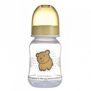 Бутылочка Canpol babies Пластиковая Мишка 3м+ 120 мл 59/100 Gold
