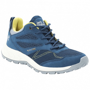 Кроссовки женские Jack Wolfskin Woodland Vent Low W blue / lemon