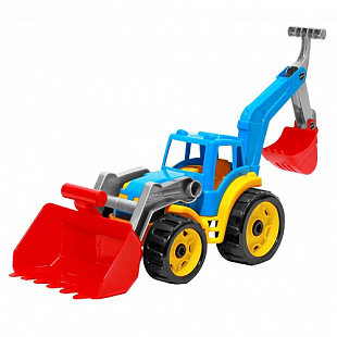 Детская игрушка ТехноК Трактор с двумя ковшами 3671 blue