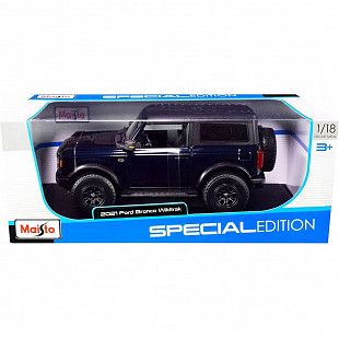 Машинка Maisto 1:18 2021 Ford Bronco Wildtrak (31456) black