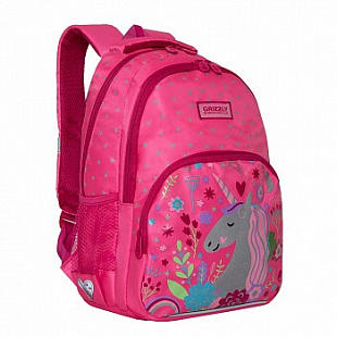 Рюкзак школьный GRIZZLY RG-966-1 /1 pink