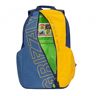 Рюкзак GRIZZLY RQ-910-1 blue/yellow