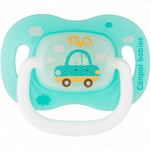 Пустышка Canpol babies Toys Силиконовая Симметричная 18+ мес. (23/293) turquoise