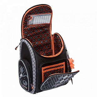 Школьный рюкзак GRIZZLY SI-22 black/orange