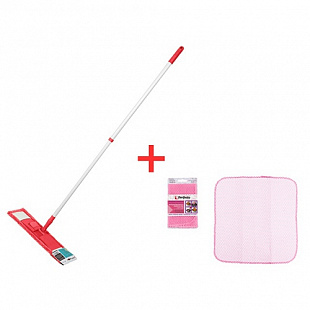 Швабра для пола с насадкой из микрофибры + салфетка кухонная Non-Scratch 45-360002 Perfecto Linea 43-392011/1