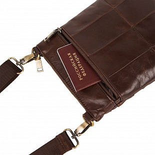 Мужская кожаная сумка Pola 0500302-1 brown
