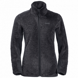 Джемпер женский Jack Wolfskin Pine Leaf Jacket Women ebony stripes