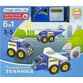 Магнитный конструктор Magneticus Полицейская техника (BLO-002-02) 