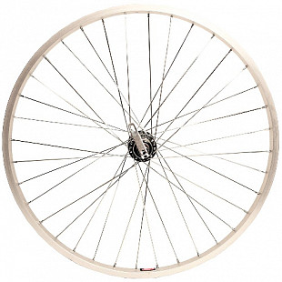 Заднее колесо 24", обод одинарный б/пист., втулка, эксцентрик, silver ZVK00023