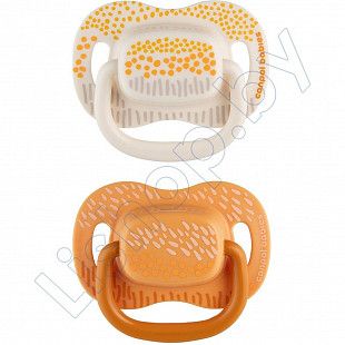 Пустышка Canpol babies Mountains Силиконовая Симметричная 18+ мес., 2 шт. (34/932_yel)