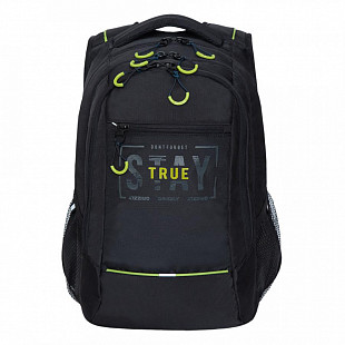 Рюкзак городской GRIZZLY RU-138-3 /1 black/light green