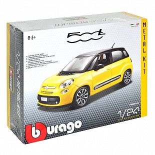 Сборная модель автомобиля Bburago 1:24 Fiat 500L (18-25115) yellow