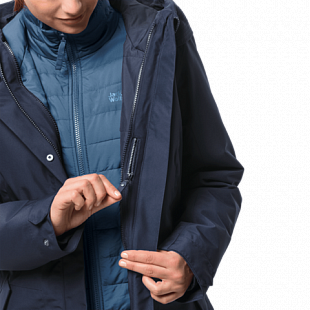 Пальто женское Jack Wolfskin Monterey Bay Coat midnight blue