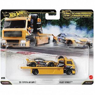 Машинка Hot Wheels Premium Team Transport '20 Toyota GR Supra & Fleet Street (FLF56 JHX87)