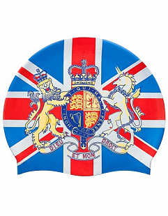 Шапочка для бассейна (плавания) взрослая Mad Wave ENGLAND blue/red