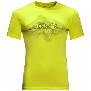 Футболка мужская Jack Wolfskin Crosstrail Graphic T M flashing green