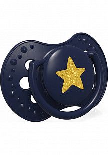 Пустышка силиконовая LOVI  Stardust симметричной формы, динамическая, 3-6 мес., 2шт. (22/893_blue)