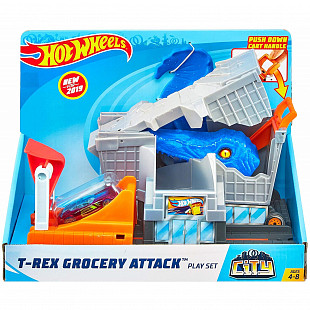 Игровой набор Hot Wheels City "T-Rex Grocery Attack" (FNB05 GBF92)