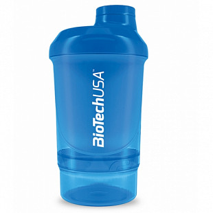 Шейкер спортивный Biotech USA Wave+Nano 300 мл (+150мл) NB0649 blue