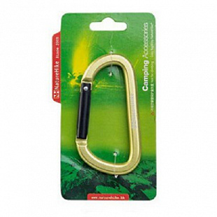 Карабин сувенирный Naturehike D Shape 8 см с прямой защелкой Green