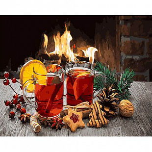 Картина по номерам Picasso Глинтвейн у камина PC4050378
