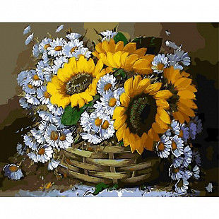 Картина по номерам Picasso Подсолнухи и ромашки PC4050386