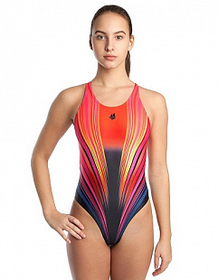 Купальник спортивный женский Mad Wave Flow PBT black/red