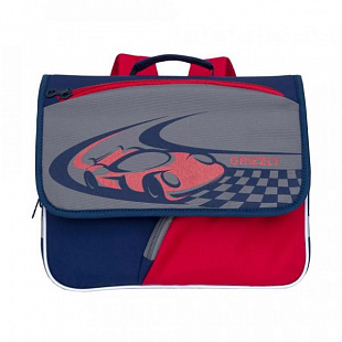 Детский рюкзак для мальчика GRIZZLY RK-997-1 dark blue/grey/red