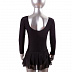 Купальник для хореографии Combosport с юбкой-сеткой длинный рукав GO-030 black