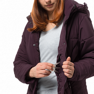 Пальто женское Jack Wolfskin Svalbard Coat Women burgundy