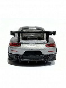 Машинка Bburago 1:43 Porsche 911 GT2 RS (18-30000/18-30388) silver/black
