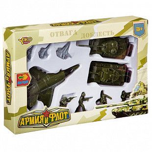 Набор YAKO инерционных машин и солдатиков, серия "Армия и флот" M7101