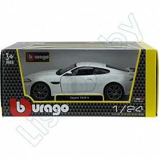 Машинка Bburago 1:24 Jaguar XKR-S (18-21063) white