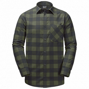 Рубашка мужская Jack Wolfskin Red River Shirt woodland green checks