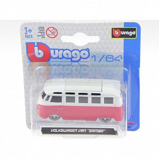 Машинка Bburago 1:64 Volkswagen Van Samba (18-59036)