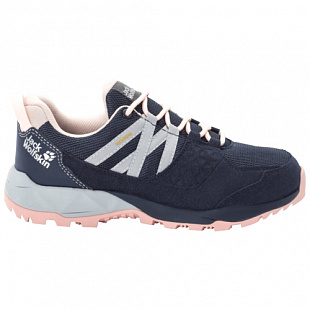 Водонепроницаемые кроссовки женские Jack Wolfskin Cascade Hike Texapore Low W dark blue / pink