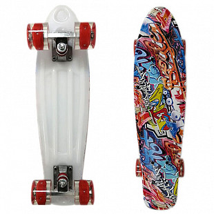 Penny board (пенни борд) Display Street-art/red LED