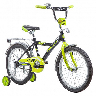 Велосипед Novatrack Astra 18" (2019) Black/Green 183ASTRA.BK9