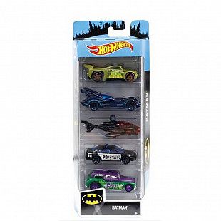 Набор машинок Hot Wheels HW Batman 5 шт. (1806 FYL09)
